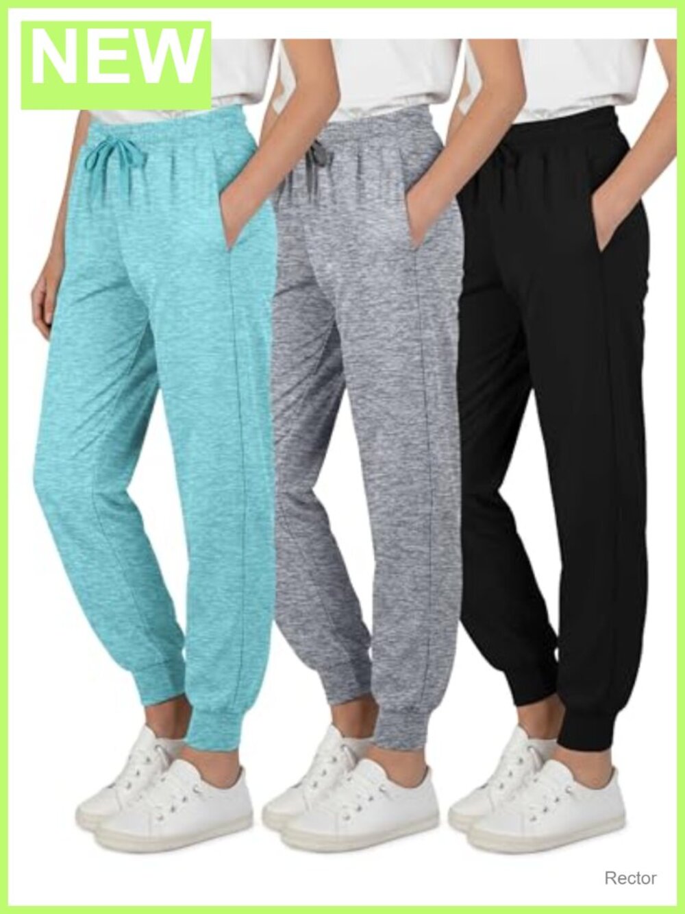 Girls Dry Fit Sweatpants Joggers 3 Pack Athletic Pants Teens Kids